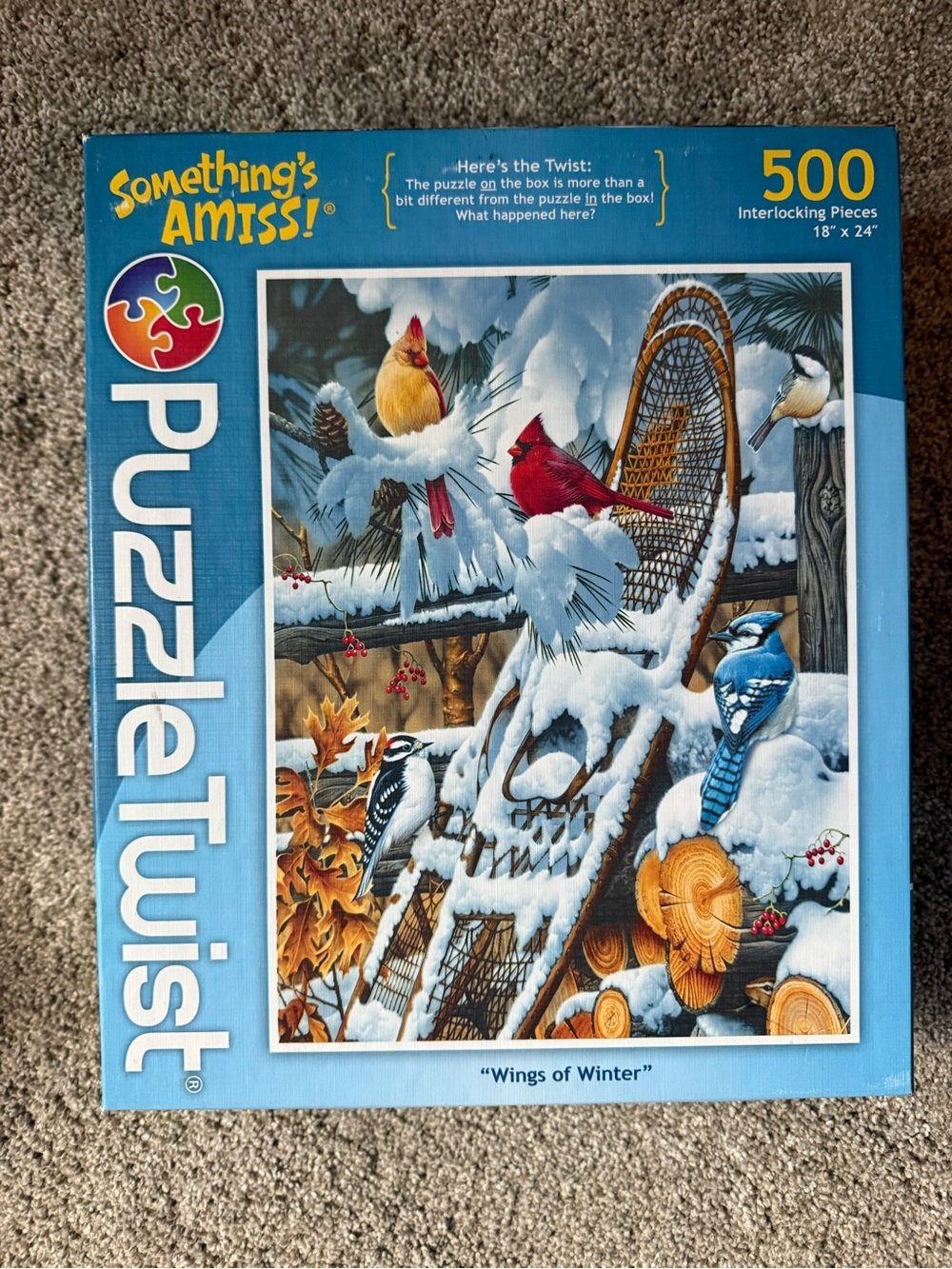 Puzzle Twist 500pc 'Wings of Winter' Jigsaw Puzzle